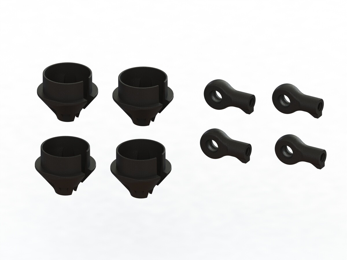 HD Shock Rod End And Spring Cup Set (2 pairs) (ARA330608)