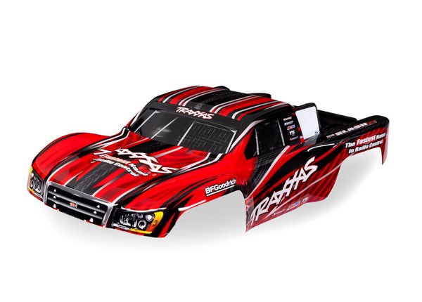 Traxxas - Body, 1/16 Slash 4X4, red (painted, decals applied) (TRX-7027-RED) afbeelding