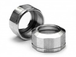 Shock cap 12 x 0.8mm (silver/grooved) afbeelding