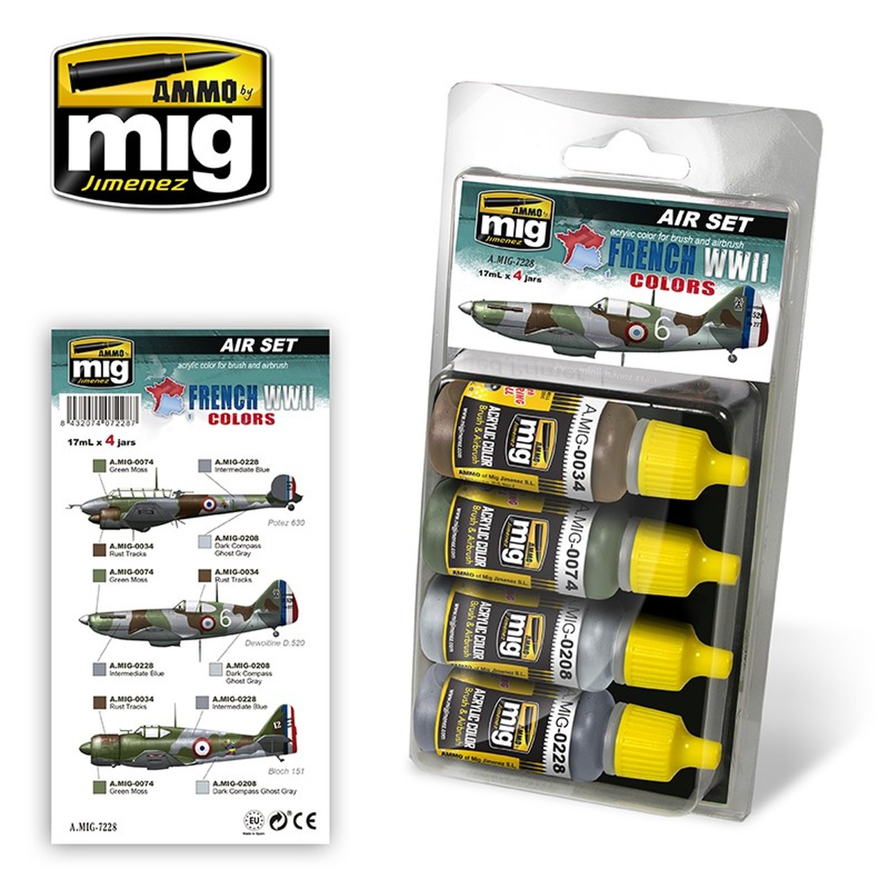 MIG French WWII Colors Set 17ml afbeelding