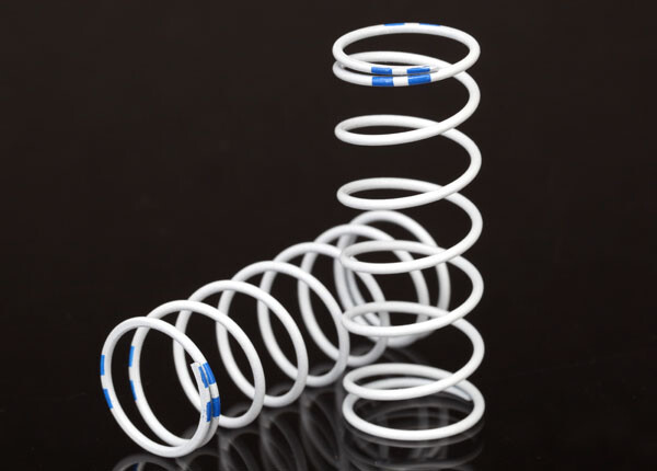 Spring, shock, white (GTR xx-long) (1.004 rate blue) (1 pair) (TRX-7449)
