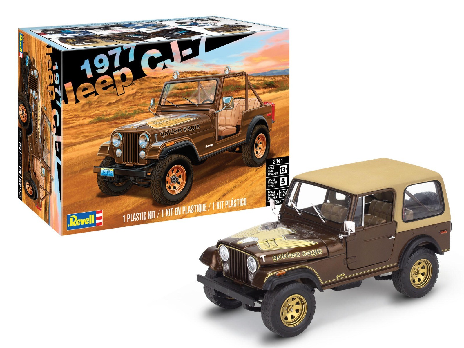 1:24 Revell 14547 1977 Jeep CJ-7 - Amerikaanse Auto Plastic Modelbouwpakket