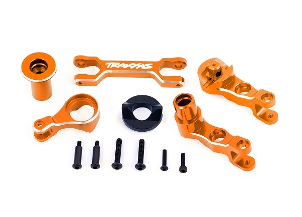 Traxxas - Steering bellcranks (left & right)/ draglink (6061-T6 aluminum, orange-anodized) (fits X-Maxx) (TRX-7746-ORNG) afbeelding