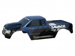 Nitro gt-1 truck painted body (blk/m.gry/m.smoke blue) afbeelding