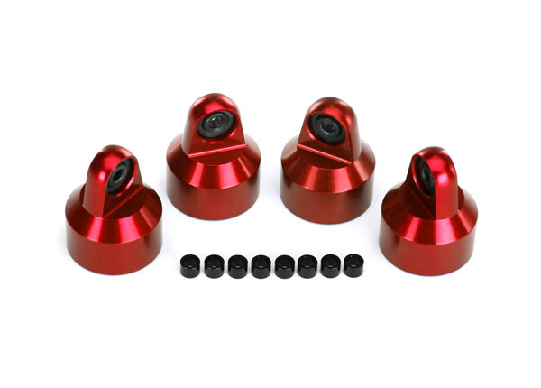 Traxxas - Aluminium GTX Shock caps - red (TRX-7764A) afbeelding