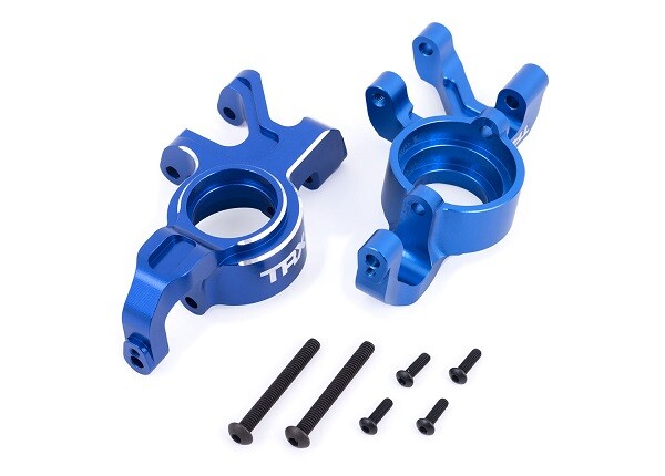 Traxxas - Steering blocks, 6061-T6 aluminum (blue-anodized), left & right (TRX-7836-BLUE) afbeelding