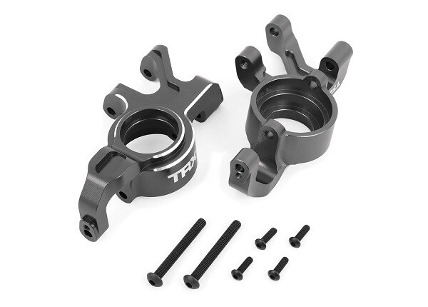 Traxxas - Steering blocks, 6061-T6 aluminum (gray-anodized), left & right (TRX-7836-GRAY) afbeelding