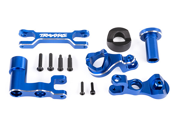 Traxxas - Steering bellcranks (left & right)/ draglink (6061-T6 aluminum, blue-anodized) (fits XRT) (TRX-7843-BLUE) afbeelding
