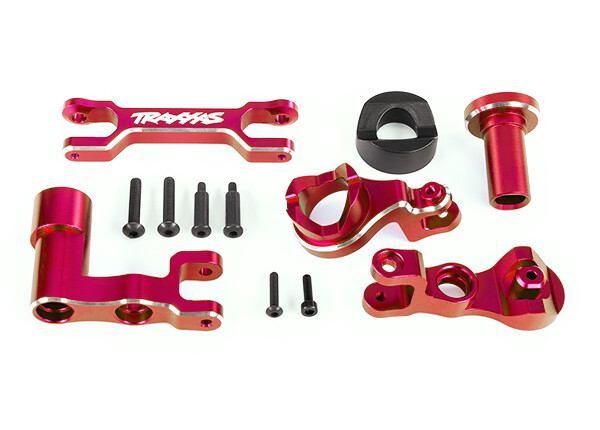 Traxxas - Steering bellcranks (left & right)/ draglink (6061-T6 aluminum, red-anodized) (fits XRT) (TRX-7843-RED) afbeelding