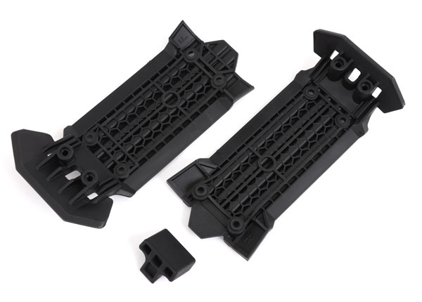 Traxxas - Skid plate, front (1), rear (1)/ rubber impact cushion (1) (TRX-7844)