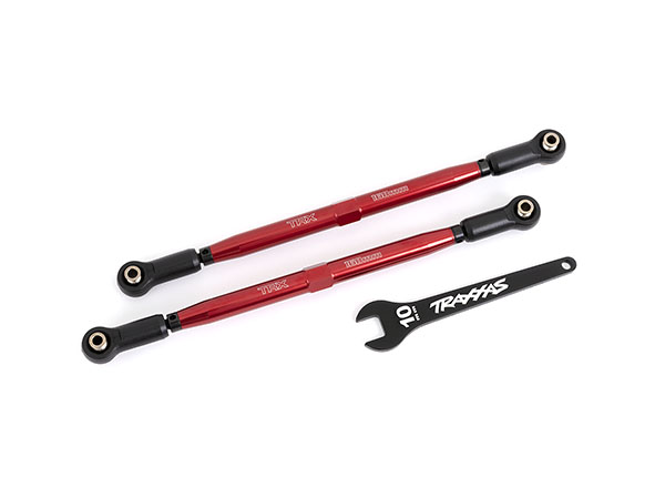 Traxxas - Toe links, 202.5mm (187.5mm center to center) (red) (2) (TRX-7897R)