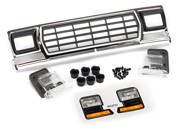Grill, Ford Bronco/ grill retainers (3)/ headlight housing (2)/ lens (2) (fits TRX-8010 body) (TRX-8070)