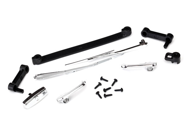 Door handles, left, right & rear tailgate/ windshield wipers, left & right/ retainers (2)/ 1.6x5 BCS (self-tapping) (7) (fits #8130 body) (TRX-8132)