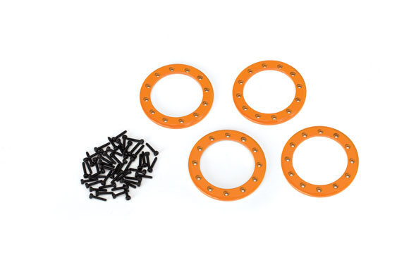 Beadlock rings, orange (1.9") (aluminum) (4)/ 2x10 CS (48) (TRX-8169A) afbeelding