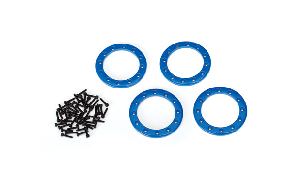 Beadlock rings, blue (1.9") (aluminum) (4)/ 2x10 CS (48) (TRX-8169X) afbeelding