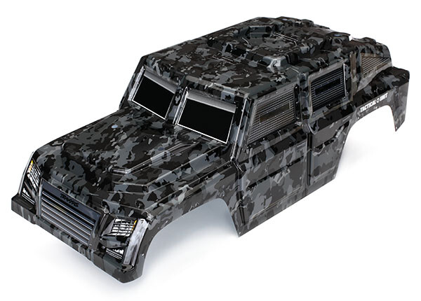 Traxxas Body, Tactical Unit, night camo (painted)/ decals