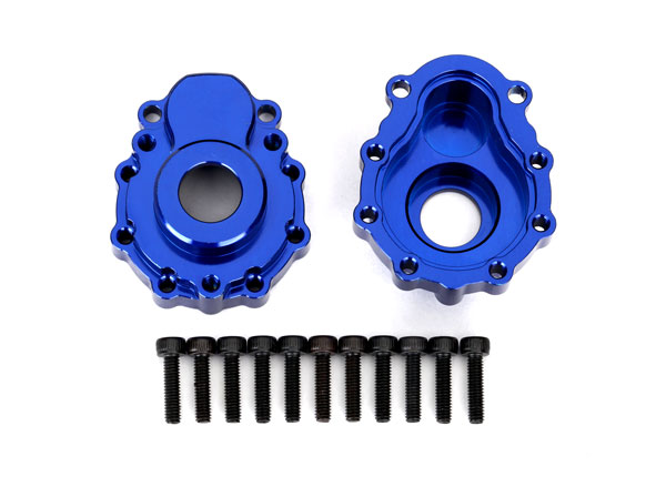 Portal housings, outer, 6061-T6 aluminum (blue-anodized) (TRX-8251X) afbeelding