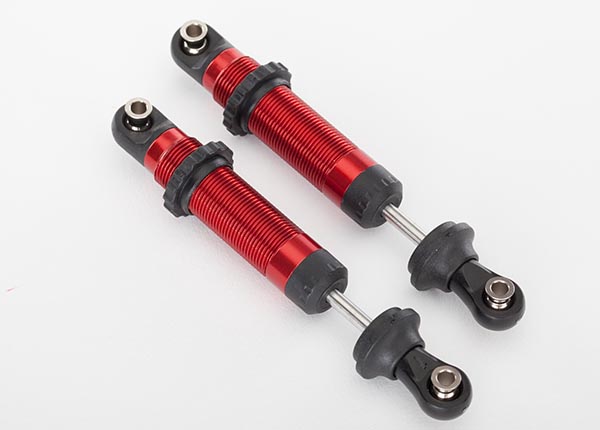 Shocks, GTS, aluminum (red-anodized) (assembled with spring retainers) (2) (TRX-8260R) afbeelding