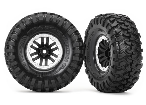 Tires and wheels, assembled, glued (TRX-4, Canyon Trail 1.9 tires) (2) (TRX-8272X) afbeelding