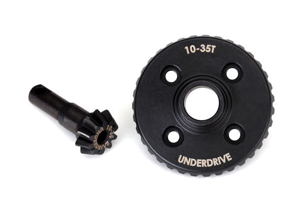 Ring gear, differential/ pinion gear, differential (underdrive, machined) (TRX-8288)