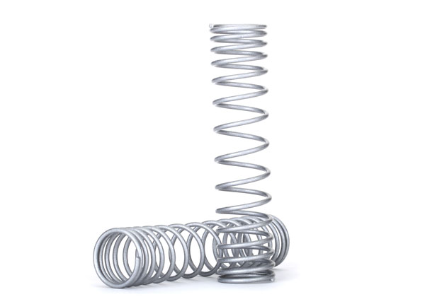 Spring, shock, rear (silver) (GTR) (progressive, 1.042 rate) (2) (TRX-8445X) afbeelding