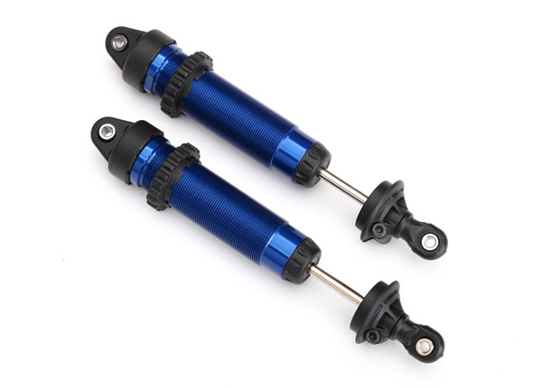 Shocks, GTR, aluminum (blue-anodized) (fully assembled w/o springs) (front, threaded) (2) (TRX-8450X) afbeelding