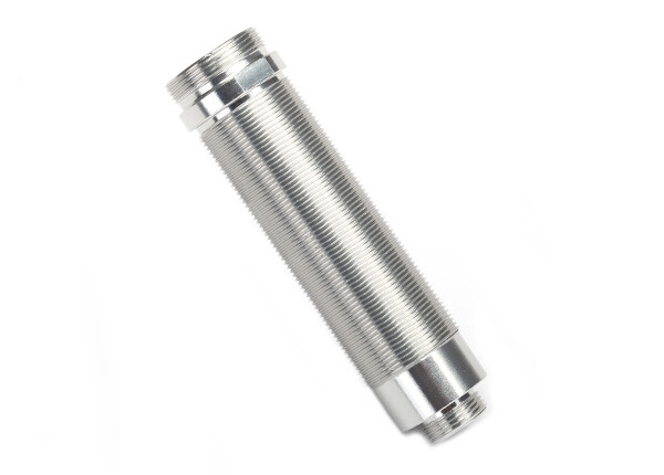 Body, GTR shock, 64mm, silver aluminum (front, threaded) (TRX-8452)