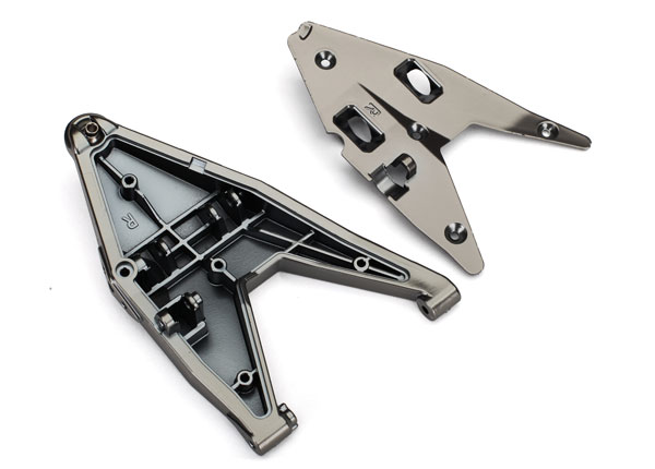 Suspension arm, lower right/ arm insert (satin black chrome-plated) (TRX-8532X) afbeelding