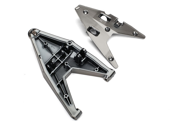 Suspension arm, lower left/ arm insert (satin black chrome-plated) (TRX-8533X) afbeelding