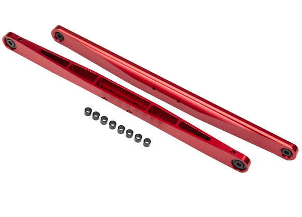 Trailing arm, aluminum (red-anodized) (2) (assembled with hollow balls) (TRX-8544R) afbeelding
