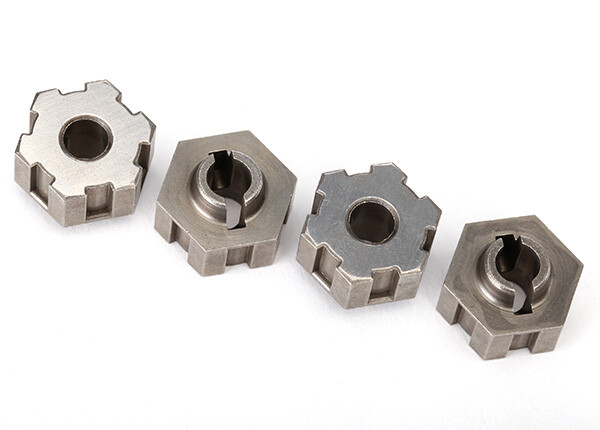 Wheel hubs, hex, steel (4) (TRX-8568)