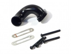 Aluminium exhaust header (12-15 engine)(black/nitro 3)