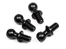 Ball stud 4.3x9mm (2mm socket/4pcs) afbeelding