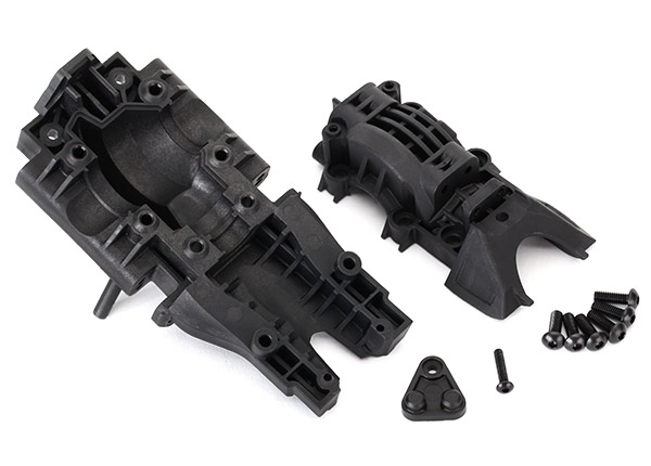 Bulkhead, rear (upper and lower)/ 4x12mm BCS (6) (requires #8622 chassis) (TRX-8629)
