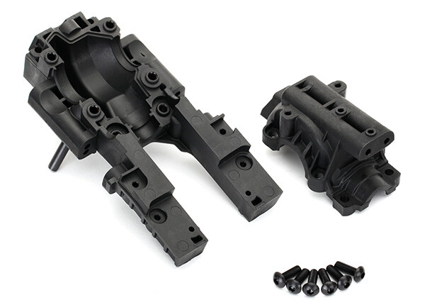Bulkhead, front (upper and lower)/ 4x12mm BCS (6) (requires #8622 chassis) (TRX-8630) afbeelding