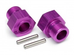 Wheel hex hub 24x27mm (purple/2pcs) afbeelding
