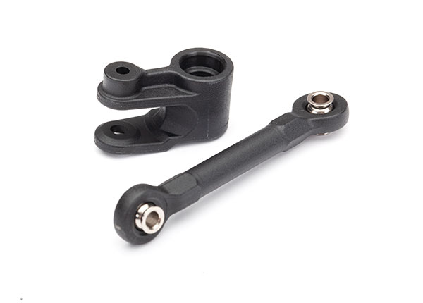 Servo horn, steering/ linkage, steering (46mm, assembled with pivot balls) (TRX-8947) afbeelding