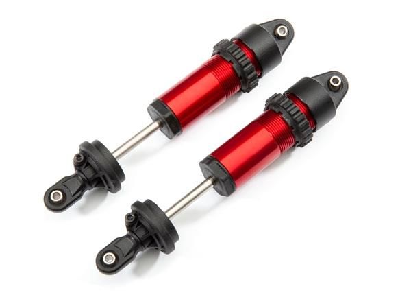 Shocks, GT-Maxx, aluminum (red-anodized) (fully assembled w/o springs) (2) (TRX-8961R)