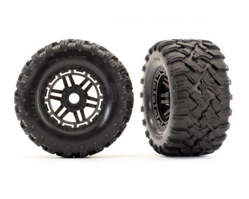 Tires & wheels, assembled, glued (2) (17mm splined) (TSM rated) (TRX-8972)