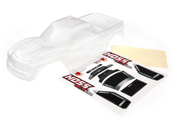 Body, Hoss 4X4 (clear, requires painting)/ window, grille, lights decal sheet