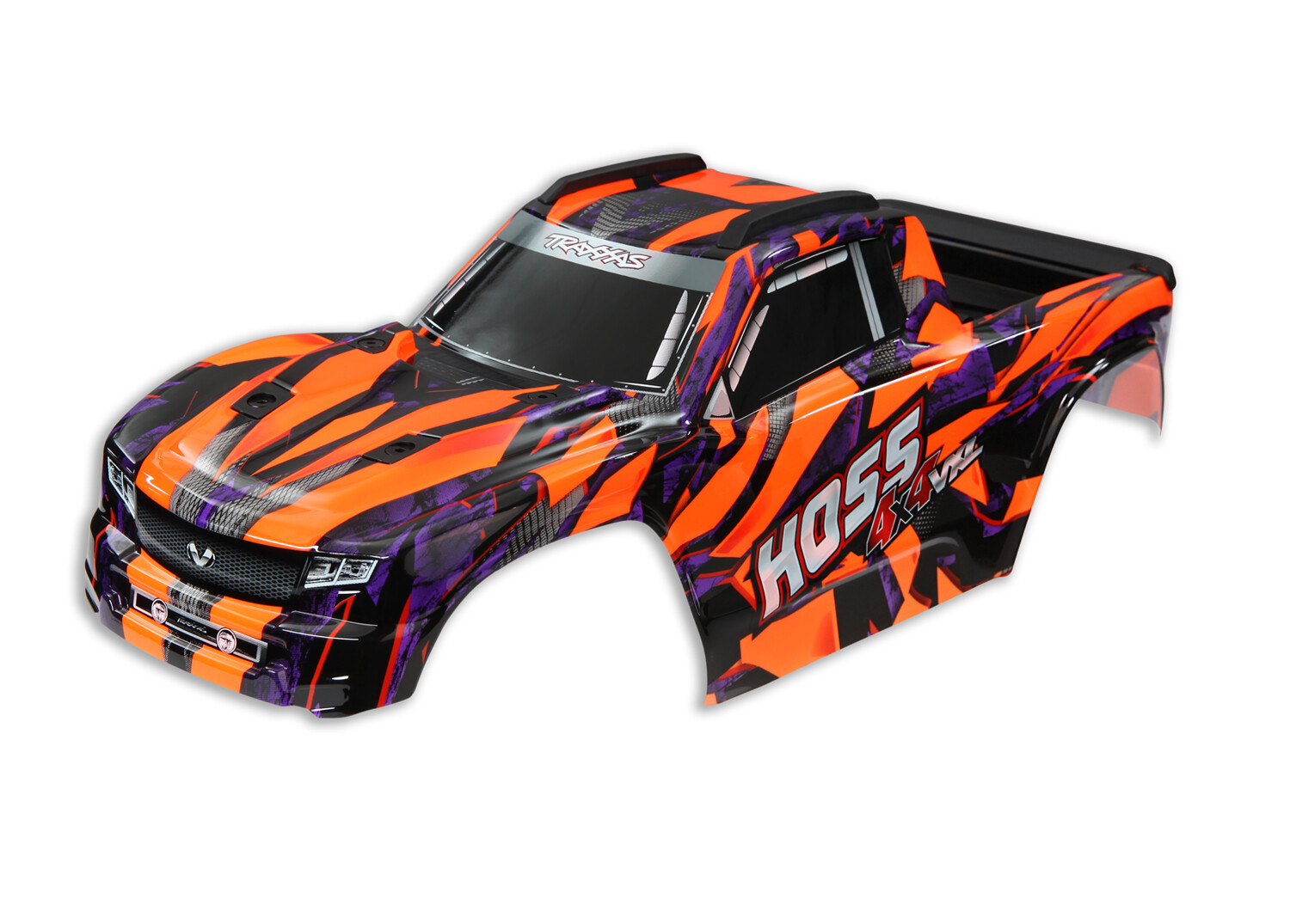 Body, Hoss 4X4 VXL, orange/ window, grille, lights decal sheet