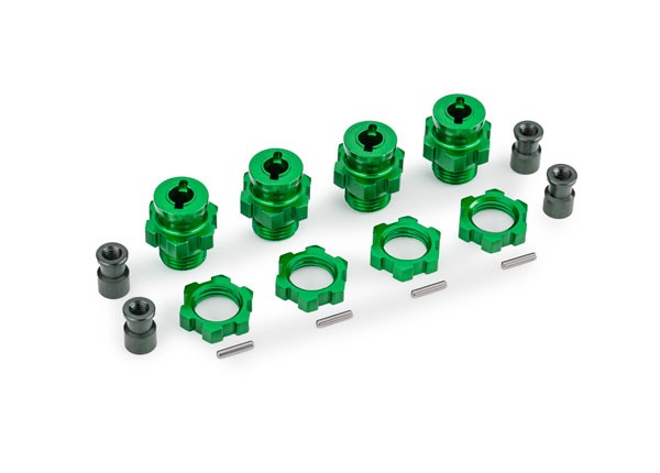 Traxxas - 17mm Wheel Hubs / Nuts, HD Green (TRX-9086-GRN) afbeelding