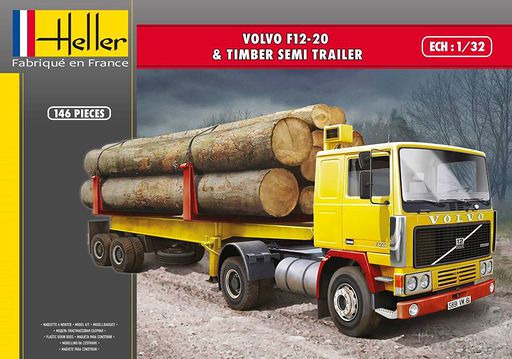 Heller 1/32 Volvo F12-20 & Timber Semi Trailer