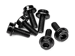 Flanged cap head screw m3x8mm (6pcs)