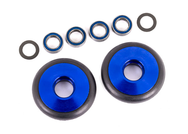 Traxxas - Wheels, wheelie bar, 6061-T6 aluminum (blue-anodized) (TRX-9461X)