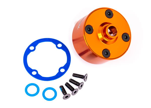 Traxxas - Carrier, differential (aluminum, orange-anodized) (TRX-9581T) afbeelding