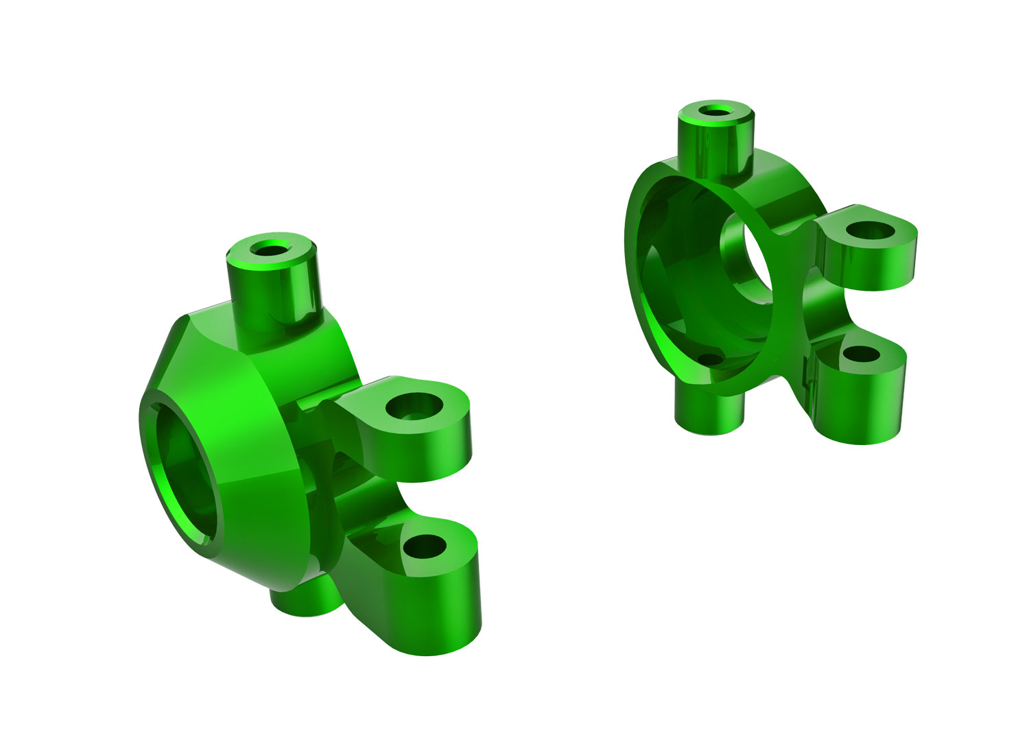 Traxxas - Steering blocks, 6061-T6 aluminum (green-anodized) (left & right) (TRX-9737-GRN) afbeelding