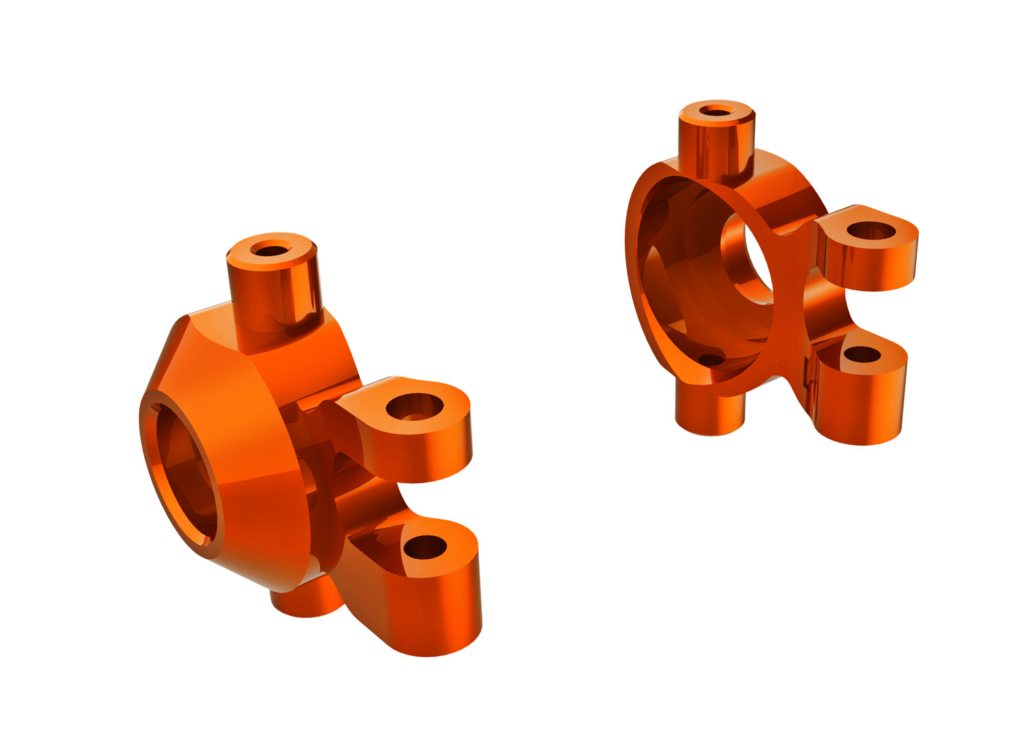 Traxxas - Steering blocks, 6061-T6 aluminum (orange-anodized) (left & right) (TRX-9737-ORNG) afbeelding