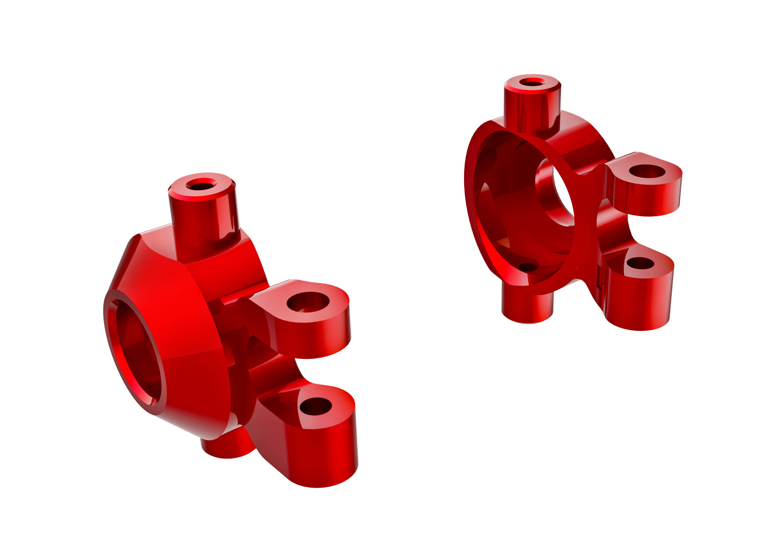 Traxxas - Steering blocks, 6061-T6 aluminum (red-anodized) (left & right) (TRX-9737-RED) afbeelding