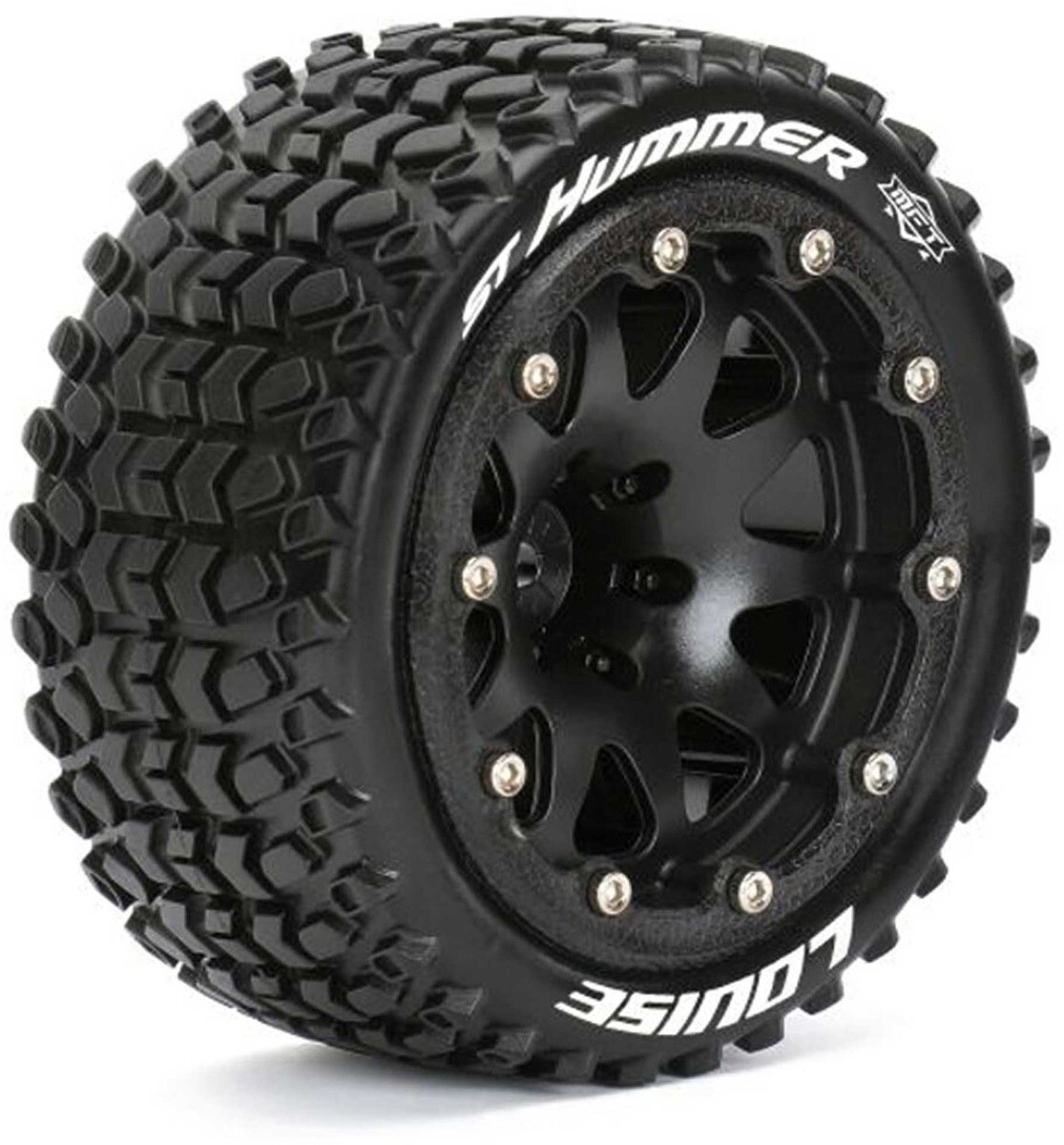 Louise ST-HUMMER - MFT 1/10 banden op 2.8" bead-lock velgen Zwart - 1/2 Offset - Hex 12mm afbeelding